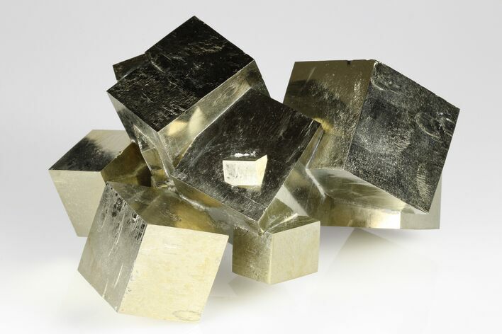 Natural Pyrite Cube Cluster - Navajun, Spain #178876
